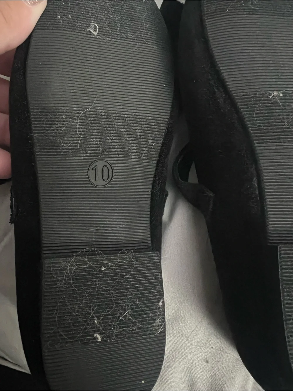 Size 10 Baby GAP Girls' Black Velvet Bow Mary Jane Flats